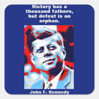 Sticker Carré JFK John F. Kennedy Citation Inspiration Motivatio