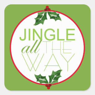Sticker Carré Jingle All Way Noël
