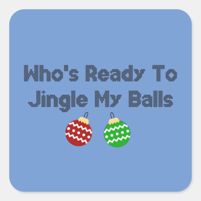 Sticker Carré Jingle Balls (Devant)