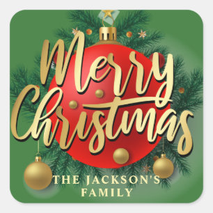 Sticker Carré Jingle Bell Rock - Noël