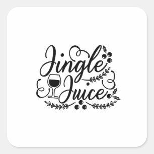 Sticker Carré Jingle Juice Funny Noël Bière Boire