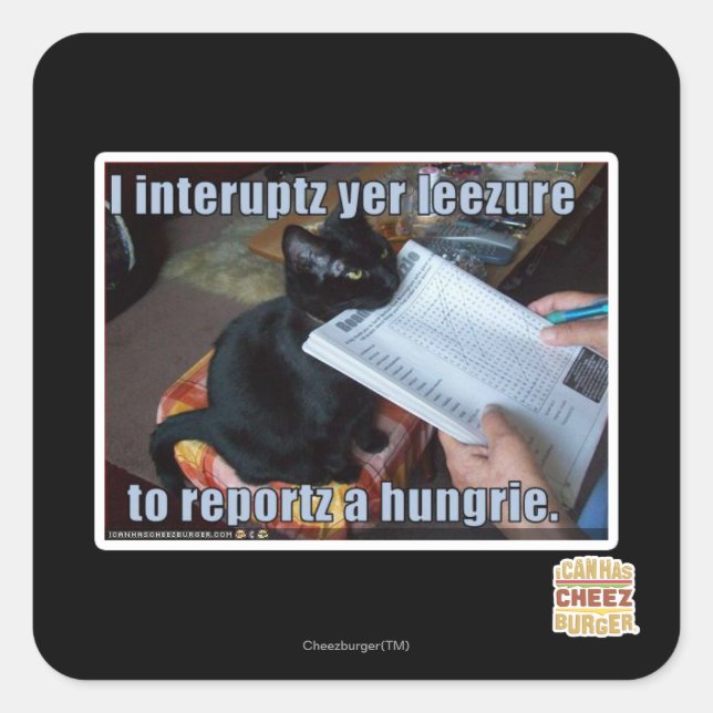 Sticker Carré J'interpelle yer Leezure (Devant)