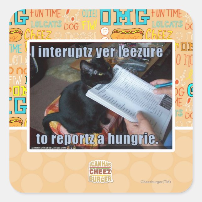 Sticker Carré J'interpelle yer Leezure (Devant)