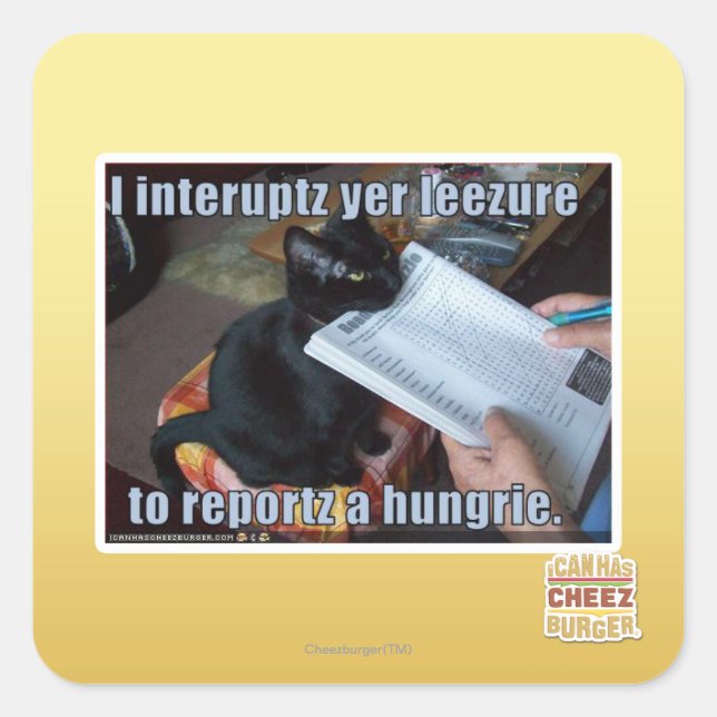 Sticker Carré J'interpelle yer Leezure (Devant)