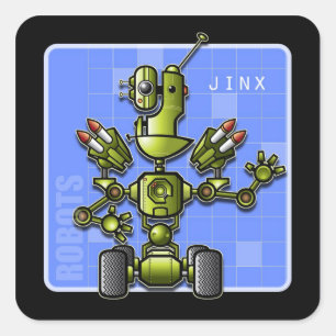 Sticker Carré Jinx le robot