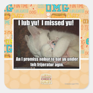 Sticker Carré J'irai vers Yu ! Vous m'avez manqué !