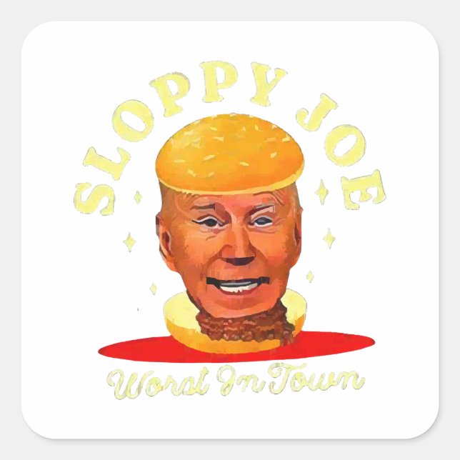 Sticker Carré Joe Biden anti-président (Devant)