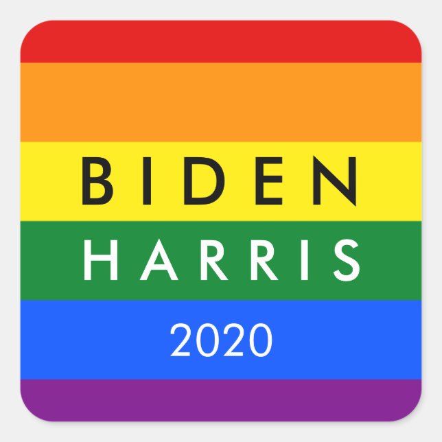 Sticker Carré Joe Biden Kamala Harris 2020 (Devant)