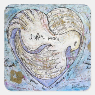Sticker Carré J'offre la paix