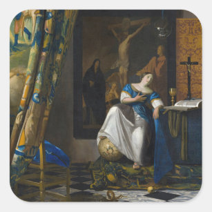 Sticker Carré Johannes Vermeer - Allégorie de la foi