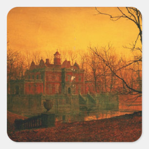 Sticker Carré John Atkinson Grimshaw   La Maison Hantée