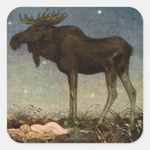Sticker Carré John Bauer - Skutt par Tuvstarr 1913
