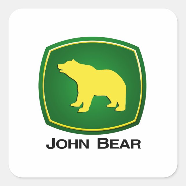Sticker Carré John Bear (Devant)