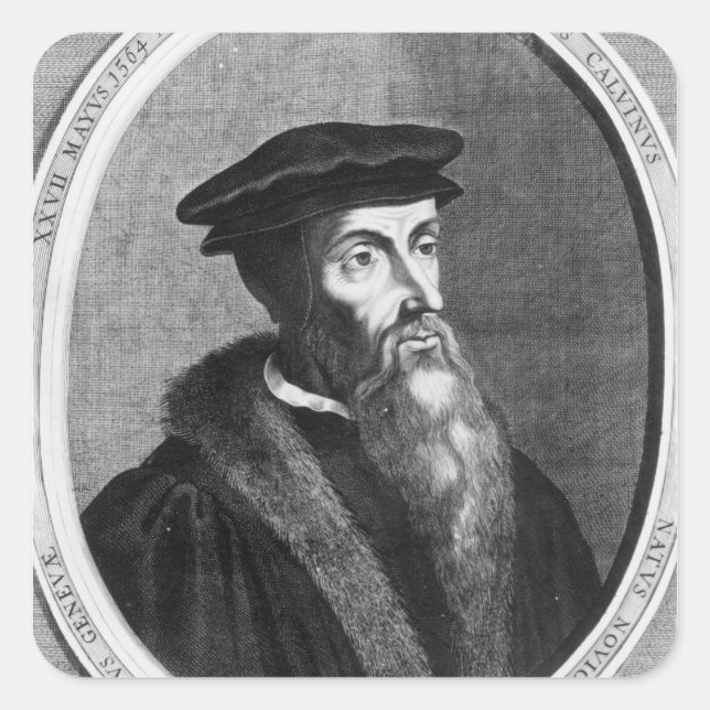 Sticker Carré John Calvin (Devant)