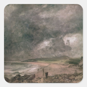 Sticker Carré John Constable   Baie Weymouth avec approche de St