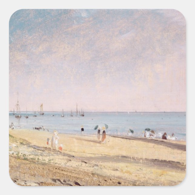 Sticker Carré John Constable | Brighton Beach (Devant)