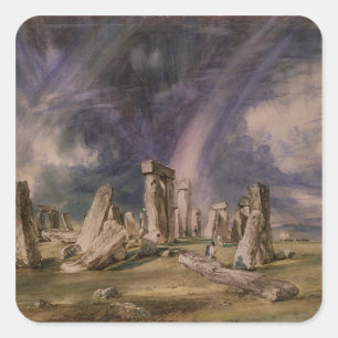 Sticker Carré John Constable   Stonehenge, 1835