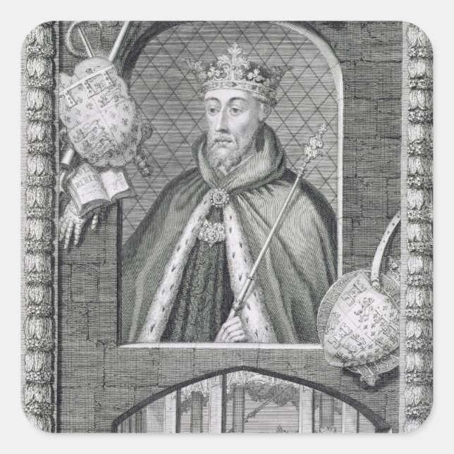 Sticker Carré John de Gaunt, duc de Lancaster (1340-1399) après  (Devant)