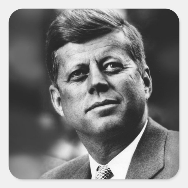 Sticker Carré John F Kennedy Président (Devant)