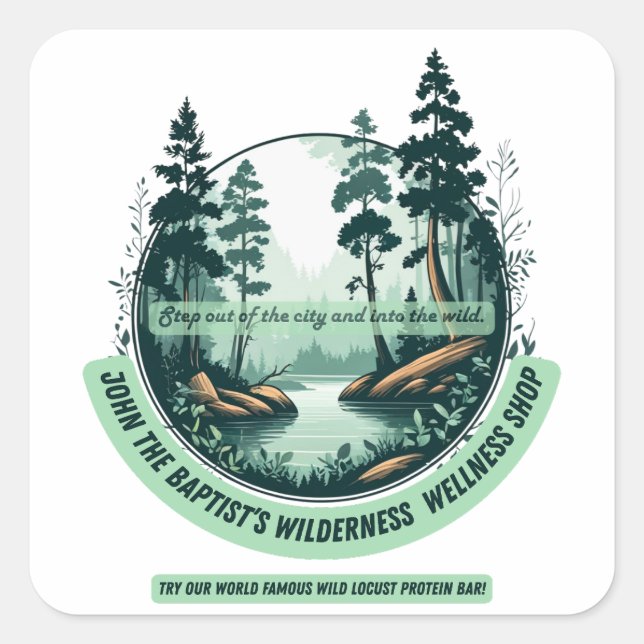 Sticker Carré John the Baptist's Wilderness Wellness Shop (Devant)
