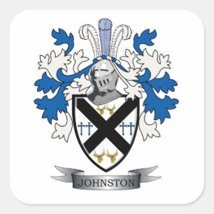 Sticker Carré Johnston Family Crest Coat of Arms