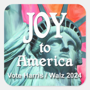 Sticker Carré Joie à l'Amérique Harris Walz