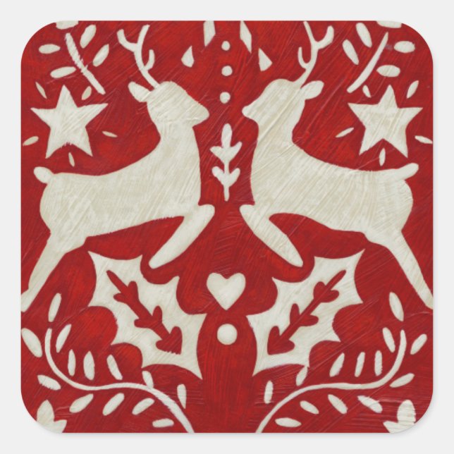 Sticker Carré Joie de Noël I (Devant)