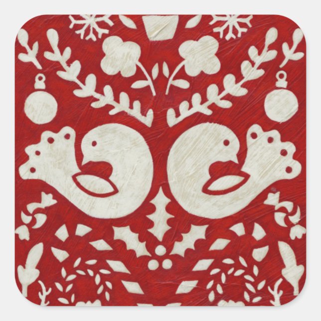 Sticker Carré Joie de Noël II (Devant)