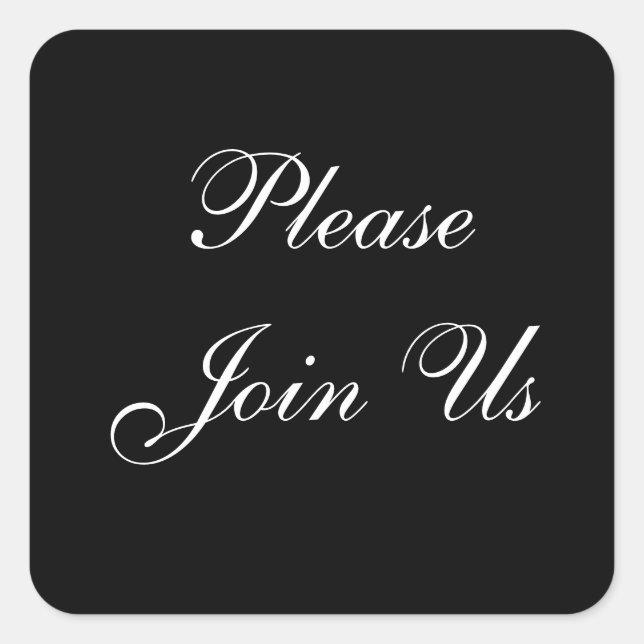 Sticker Carré Joignez-vous à l'autocollant Enveloppe Us (Devant)