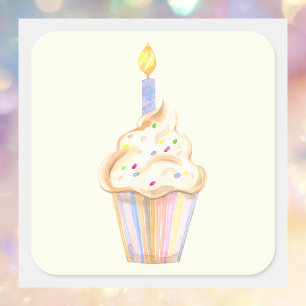 Sticker Carré Joli anniversaire Moderne Simple