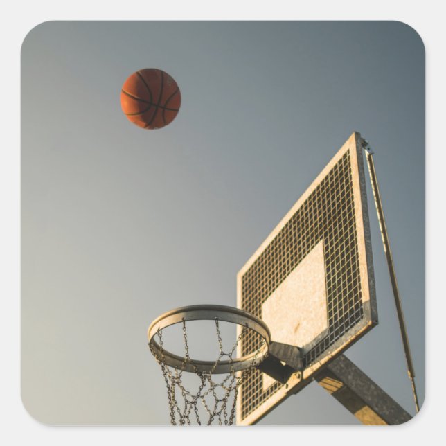Sticker Carré Joli cadeau de basket-ball (Devant)