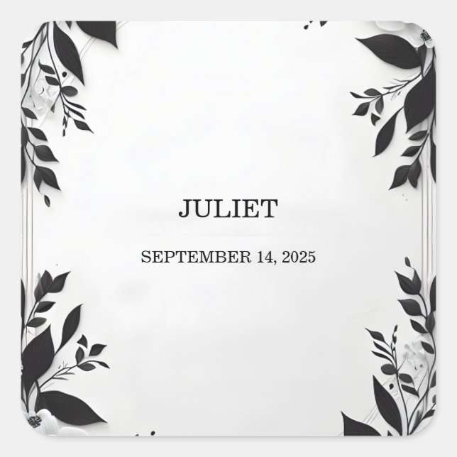 Sticker Carré Joli Cordage Nous Allons Nous Marier Enterrement d (Devant)