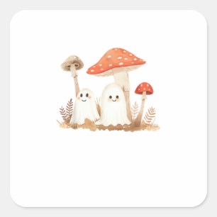 Sticker Carré Joli Cottagecore Goblincore Champignon Mignon Épou