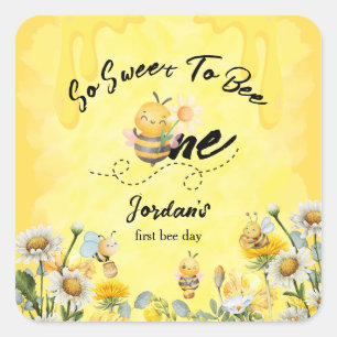 Sticker Carré Joli doux pour être un anniversaire de Wildflower