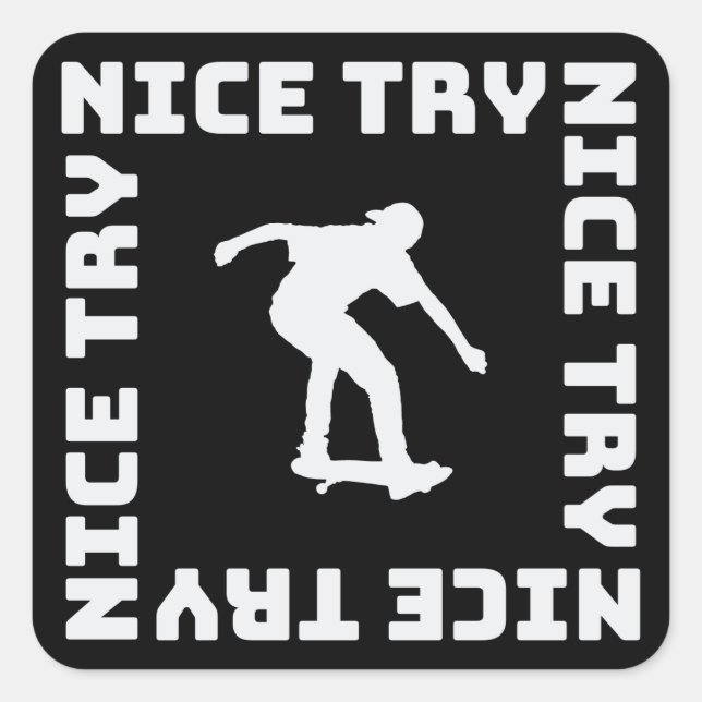 Sticker Carré Joli Essai (Devant)