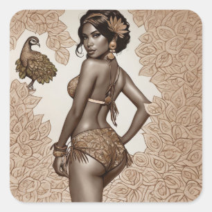 Sticker Carré Joli est comme Joli fait