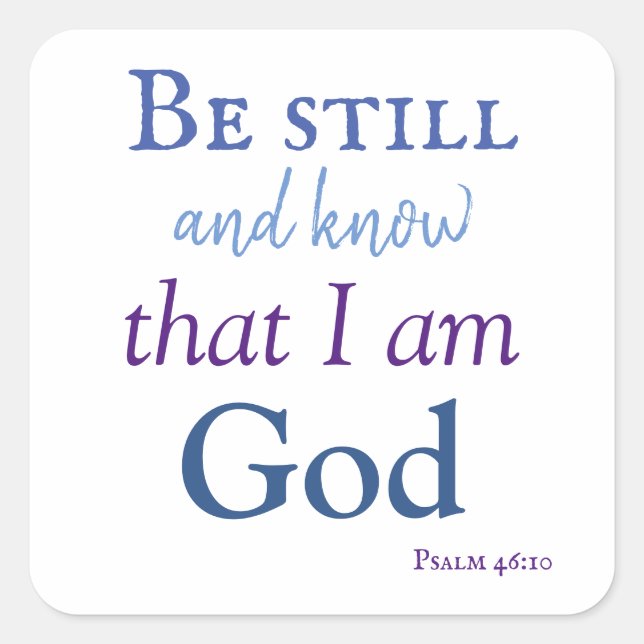 Sticker Carré Joli être calme et connaître (Devant)