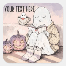 Joli fantôme de lecture Halloween pour un club de 