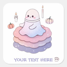 Joli Fantôme Pastel Halloween Kawaii Rose et Viole