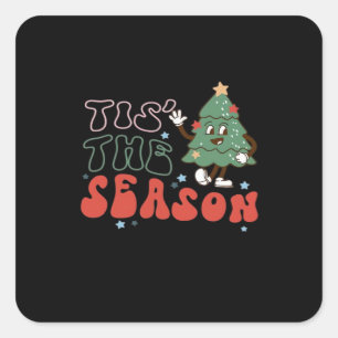 Sticker Carré Joli Noël, Cette Saison