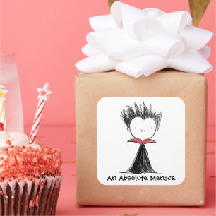 Sticker Carré Joli petit ami vampire de livre Un véritable fléau