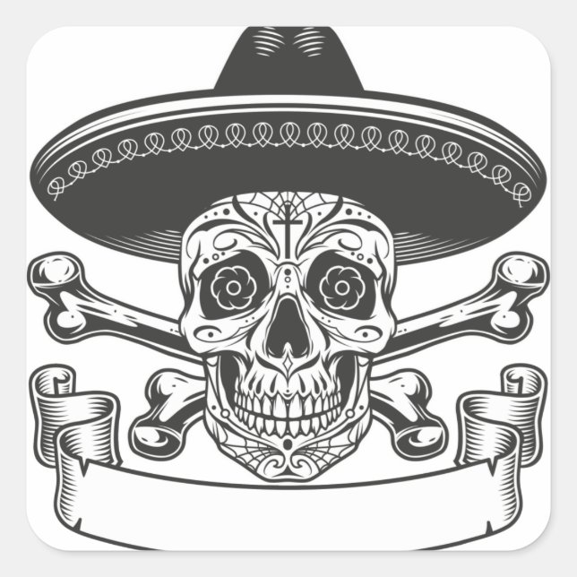 Sticker Carré Joli Stikers Halloween (Devant)