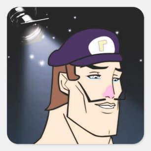 Sticker Carré Joli Waluigi