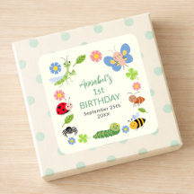 Jolie Bête Coccinelle Papillon Enfants 1er Anniver