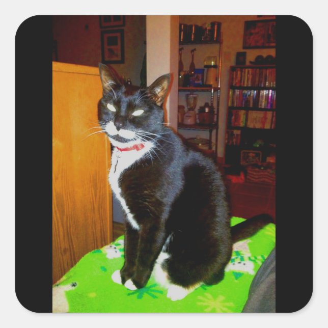 Sticker Carré Jolie fille Lucy (Devant)