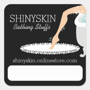 Sticker Carré Jolie jambe savon maison beauté bain