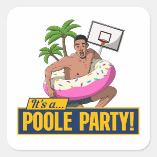 Sticker Carré Jordan Poole - Golden State Basket