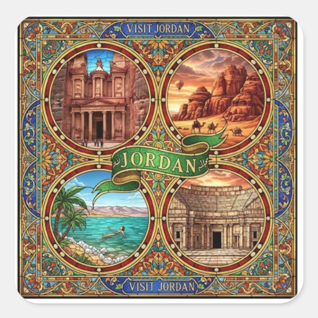 STICKER CARRÉ JORDANIE (Devant)