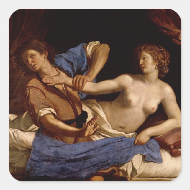 Sticker Carré Joseph et l'épouse de Potiphar, vers 1649 (Devant)