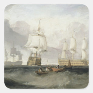 Sticker Carré Joseph Mallord William Turner la "victoire" Retu